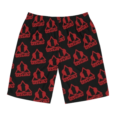 EJSULU RED LOGO Men's Board Shorts (AOP)