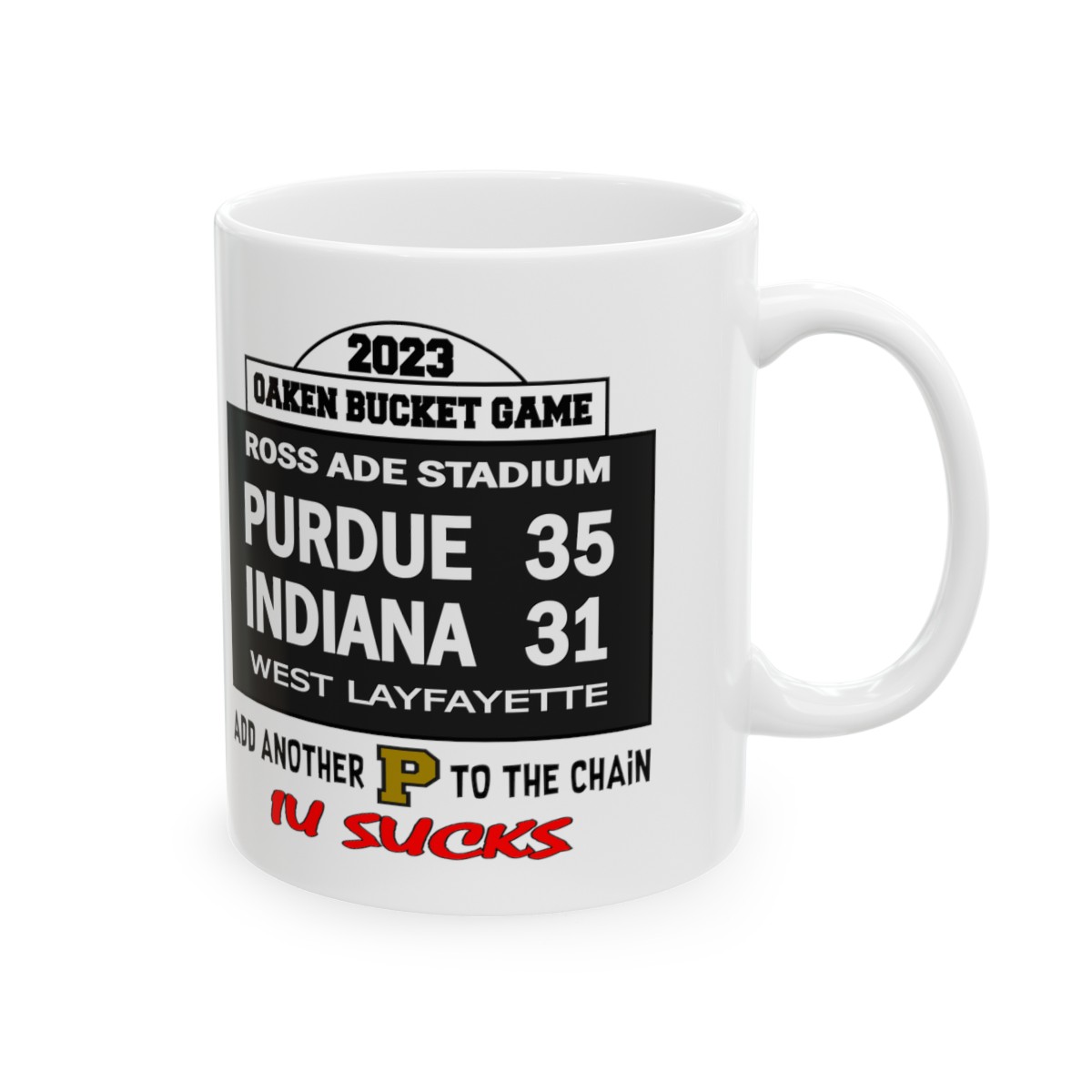 Purdue Hates IU 2023 Oaken Bucket Game Ceramic Mug 11oz product thumbnail image