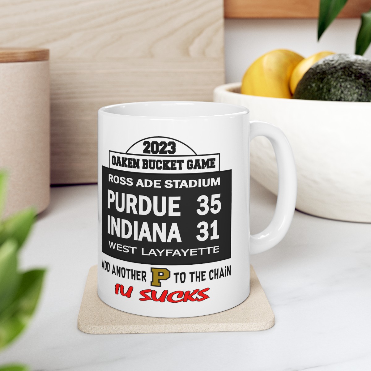 Purdue Hates IU 2023 Oaken Bucket Game Ceramic Mug 11oz product thumbnail image