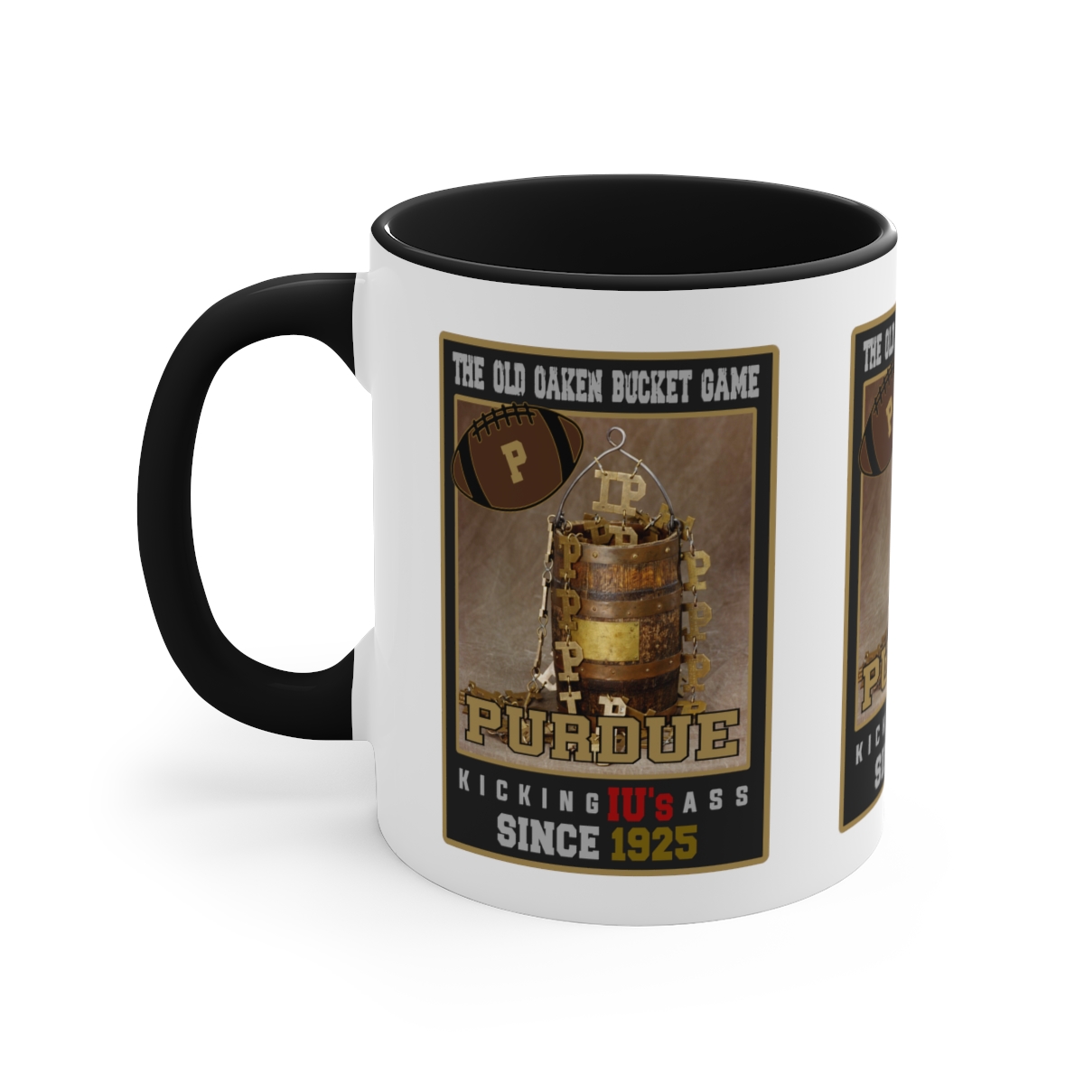 Purdue Hates IU .... The Old Oaken Bucket Game Kicking IU's Ass Since 1925 Accent Coffee Mug, 11oz product thumbnail image