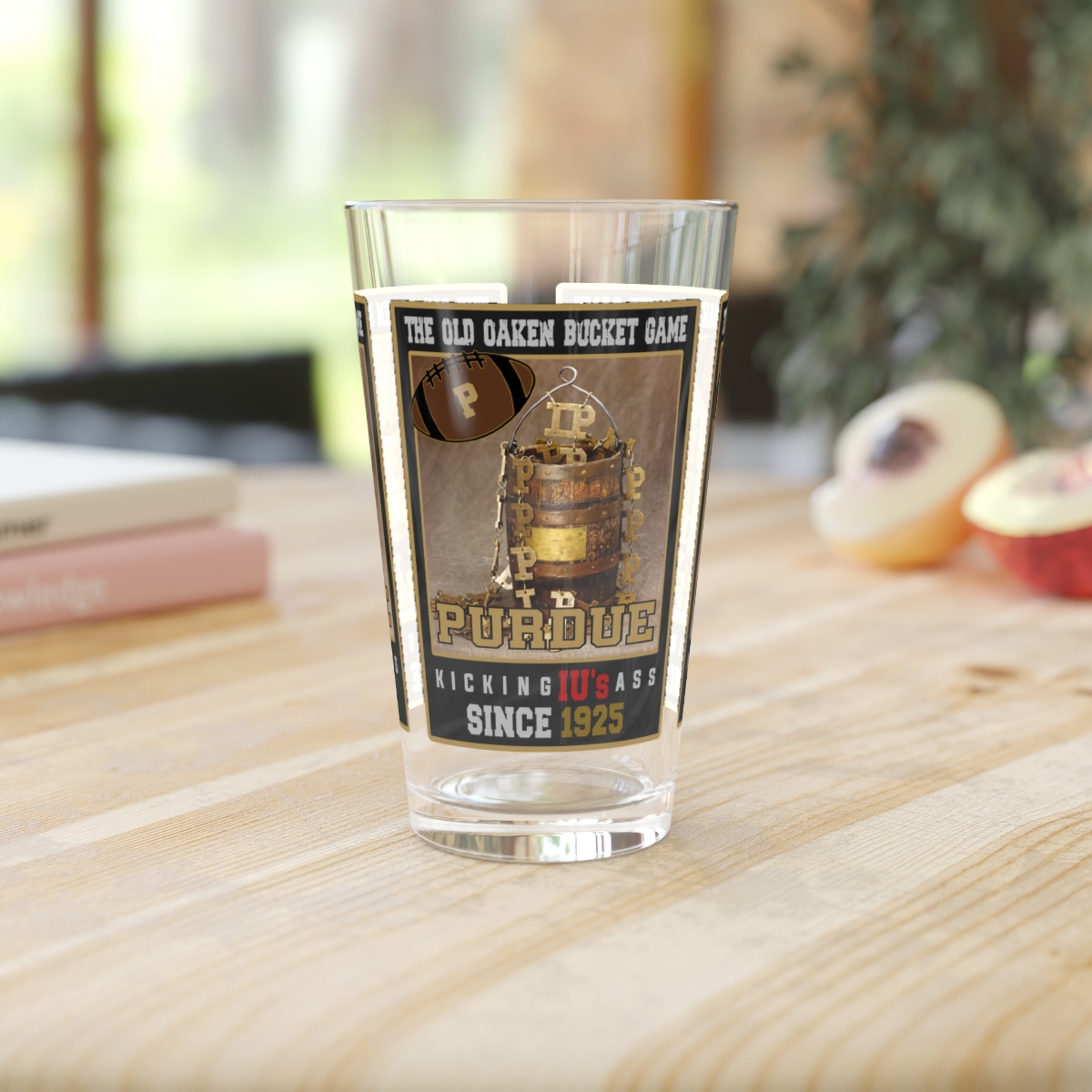 Purdue Hates IU .... The Old Oaken Bucket Game Kicking IU's Ass Since 1925 Pint Glass, 16oz product thumbnail image