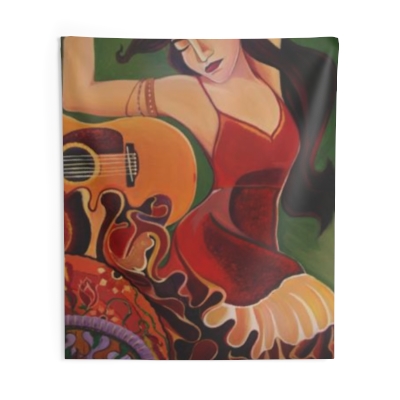 Flamenco, Art by HannahMaria Indoor Wall Tapestries