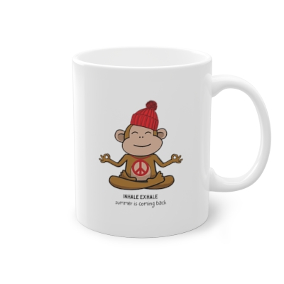 Tea/Coffee Mug 0.33l - inhale/exhale - summer is coming back - winter monkey
