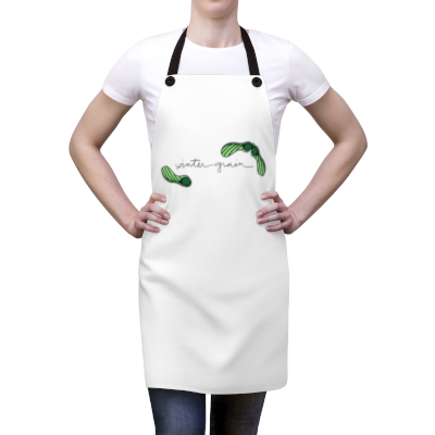 Apron with maple seed helicopter logo