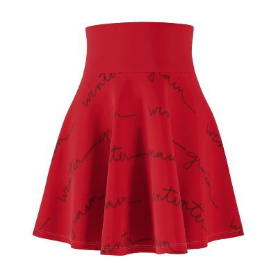 Red skirt with original Winter Grain logo