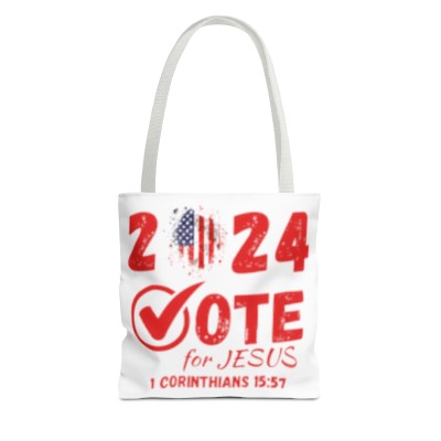 2024 Vote for Jesus Tote Bag (Available in White) 