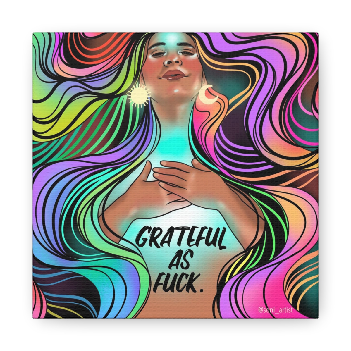 "Grateful af" Canvas Gallery Wraps product thumbnail image