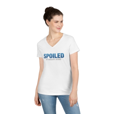 Ladies' "Spoiled" V-Neck T-Shirt