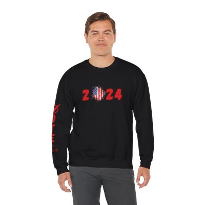 2024 Vote for Jesus Unisex Heavy Blend™ Crewneck Sweatshirt (Available in Black & White) ***Vote for Jesus on Right Sleeve***