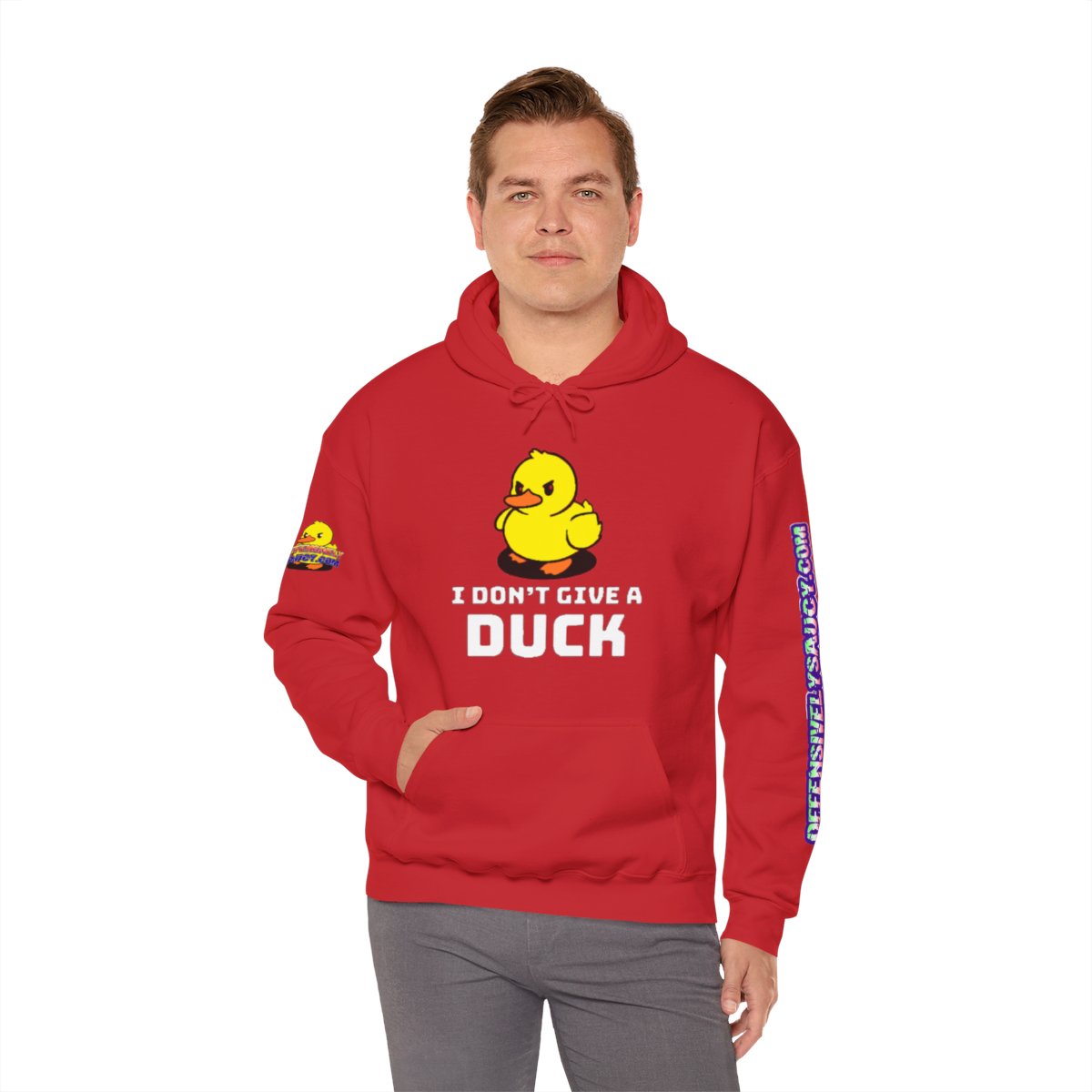I Don't Give a Duck Hooded Sweatshirt product thumbnail image