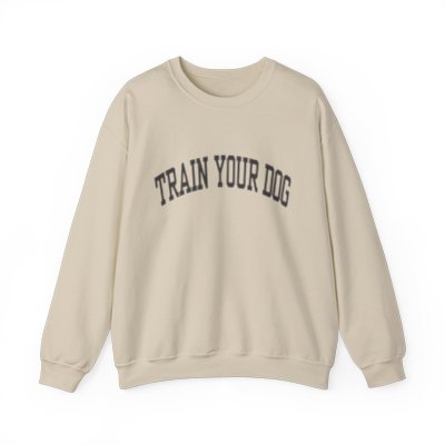 train your dog sweatshirt - light colors