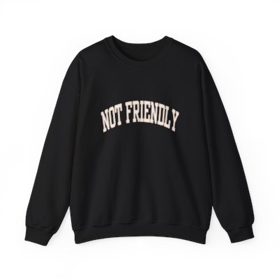 not friendly sweatshirt - dark colors