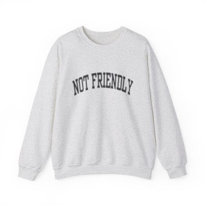 not friendly sweatshirt - light colors