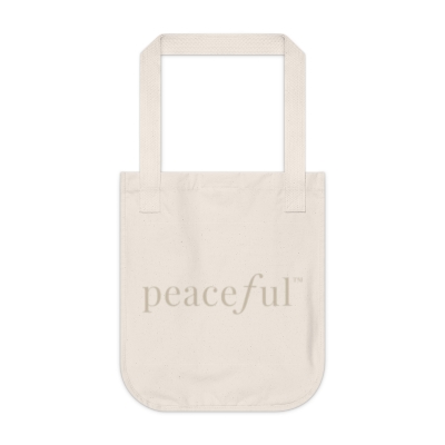Peaceful Organic Canvas Tote Bag