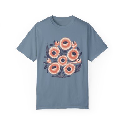 Happy Flowers 2024 Collection Unisex Garment-Dyed T-shirt