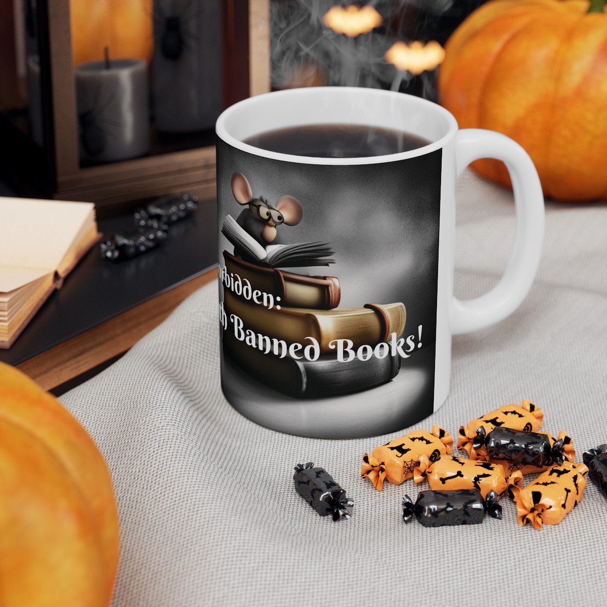 2024 Political Gift - Banned Books - Freedom to Read - Embrace the Forbidden: Unlock Your Mind With Banned Books - Ceramic Mug 11oz product thumbnail image
