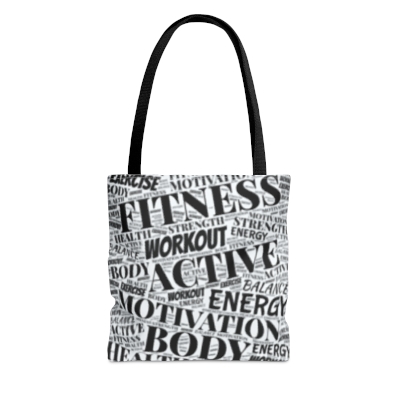 Tote Bag: Fitness Word Collage