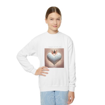 "Crowned With Love" Youth Crewneck Sweatshirt