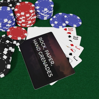 Rock, Paper, Hand Grenades Poker Cards