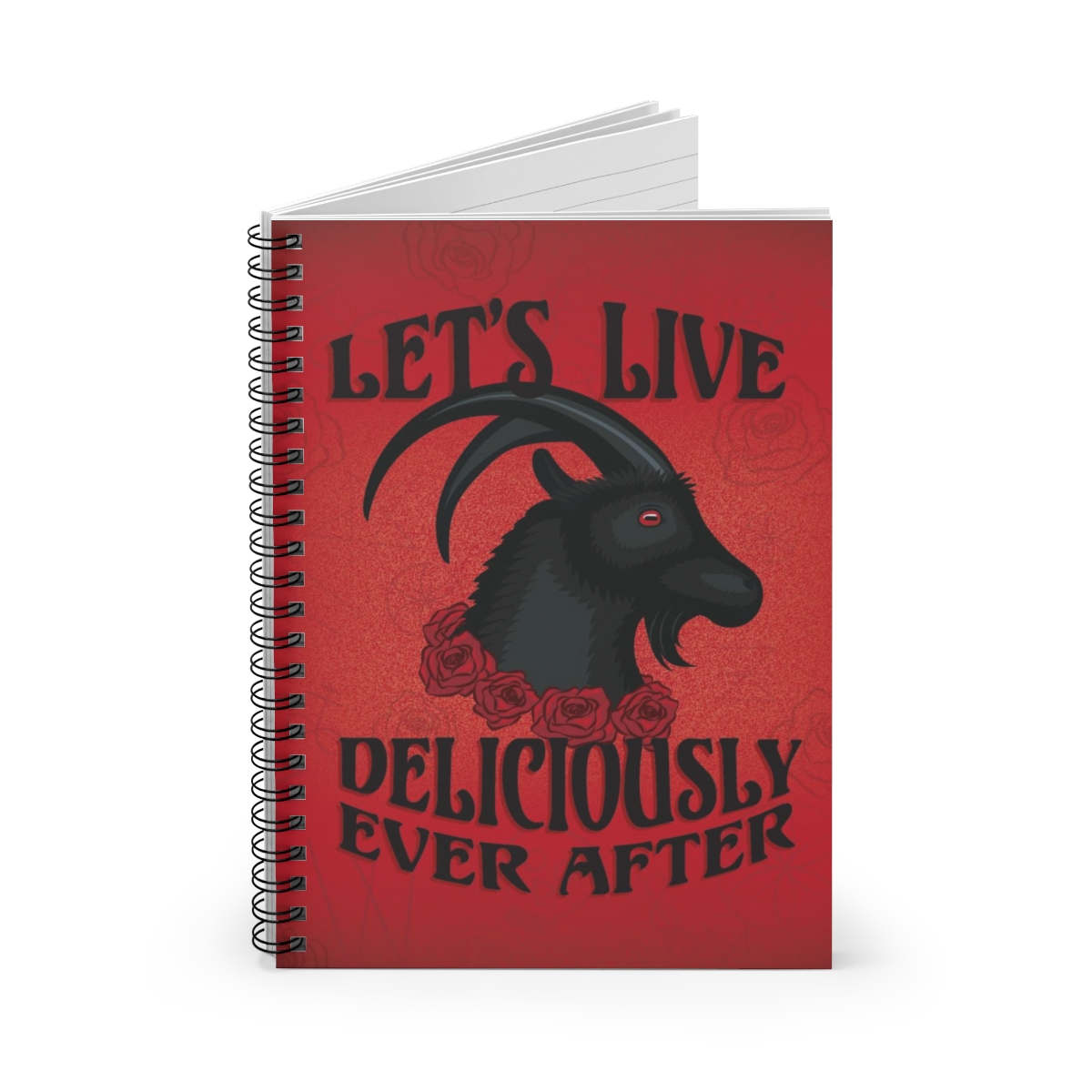 Let's Live Deliciously Ever After spiral notebook product main image