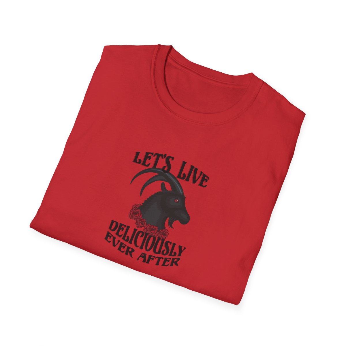 Let's Live Deliciously Ever After Unisex Softstyle T-Shirt product thumbnail image