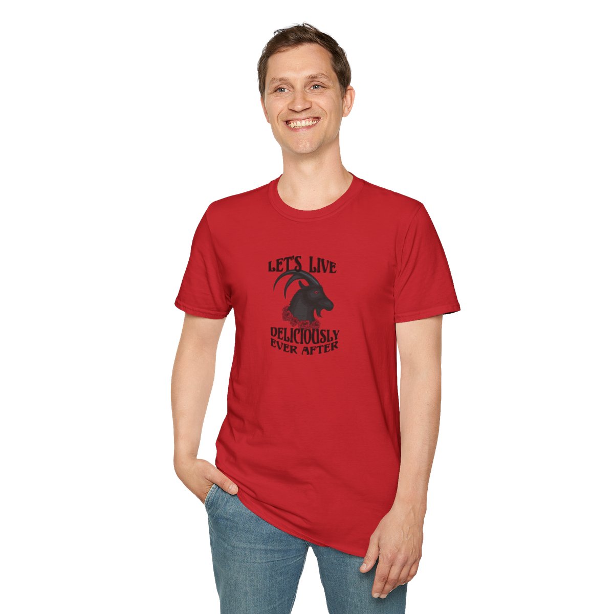 Let's Live Deliciously Ever After Unisex Softstyle T-Shirt product thumbnail image