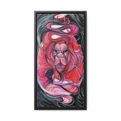 Red Lion- Art by Hannah Maria,  Gallery Canvas Wraps, Vertical Frame