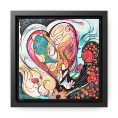 Heart & Soul - Art by Hannah Maria, Gallery Canvas Wraps, Square Frame