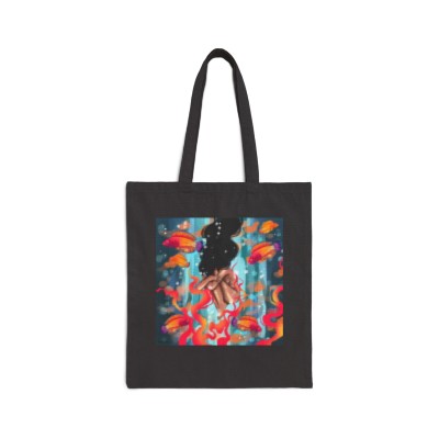 "Comes in waves" Cotton Canvas Tote Bag