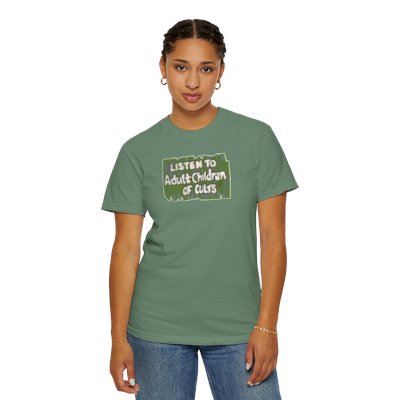 Listen to Adult Children of Cults - Frankie Tease - Digital Drawing - Unisex Garment-Dyed T-shirt