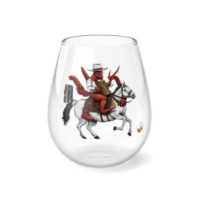 Mudbug Equine Stemless Wine Glass, 11.75oz