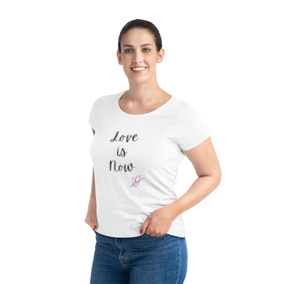 Women's Organic Cotton T-Shirt | Love Is Now (Certified Organic, GOTS, Vegan, Fair Wear)
