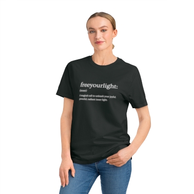 Organic Unisex T-Shirt | freeyourlight (Women's Certified Organic, GOTS, Vegan, Fair Wear)