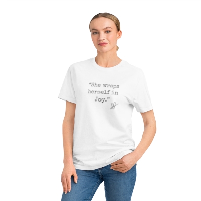 Organic Unisex T-Shirt | Wrapped In Joy (Women's Certified Organic, GOTS, Vegan, Fair Wear)