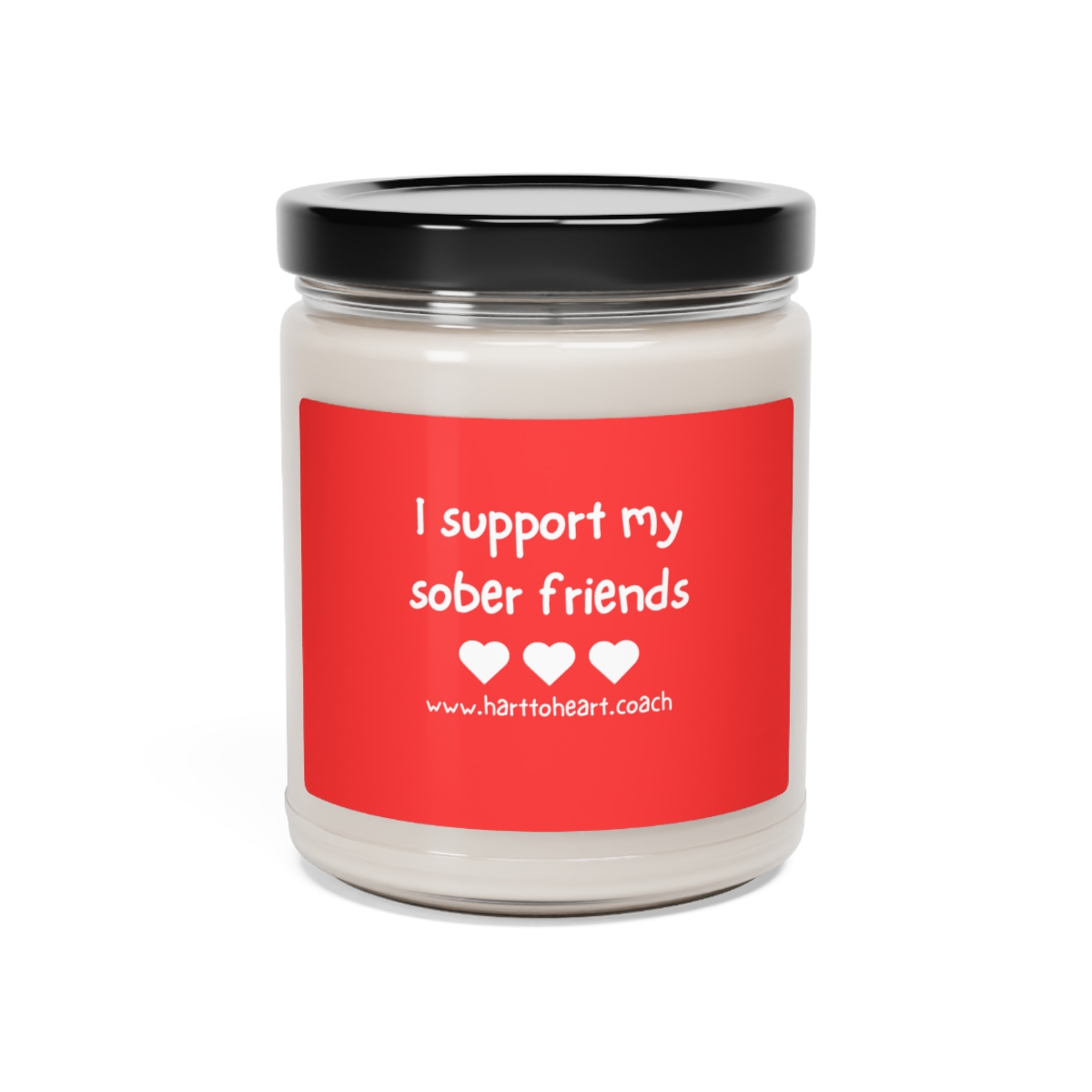 i support my sober friends - scented soy candle, 9oz product thumbnail image