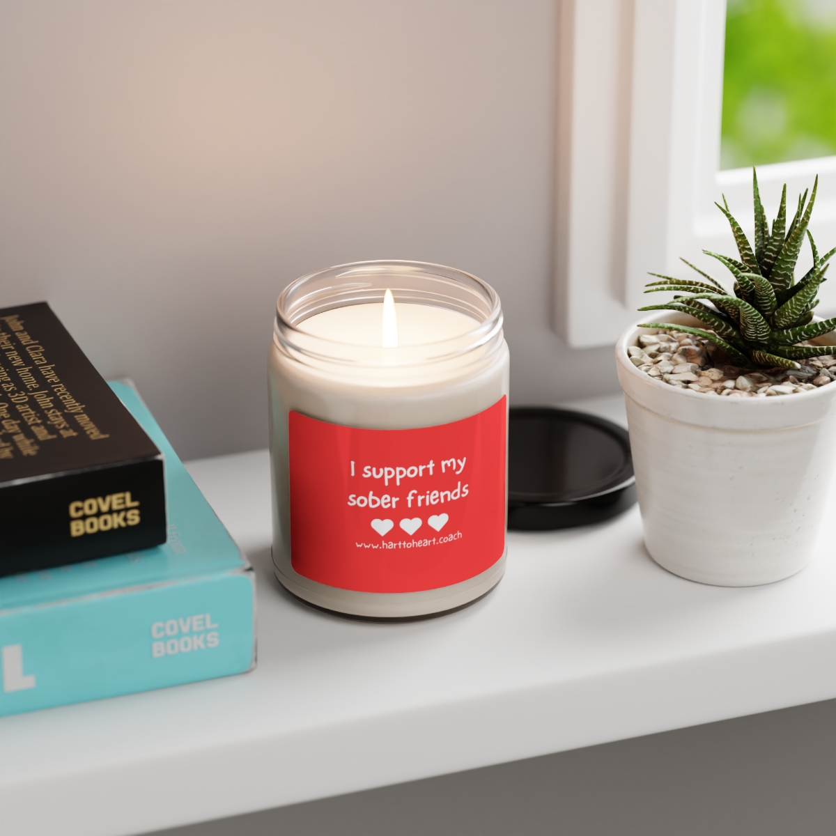 i support my sober friends - scented soy candle, 9oz product thumbnail image