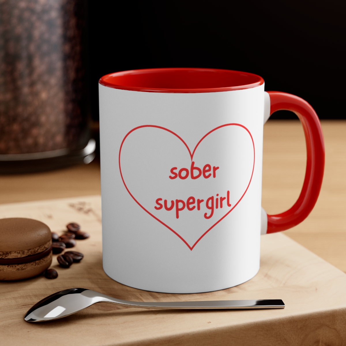 sober supergirl - accent coffee mug, 11oz product thumbnail image