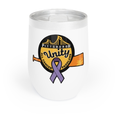 Pittsburgh Unity Chill Wine Tumbler - Gold & Warrior Pink