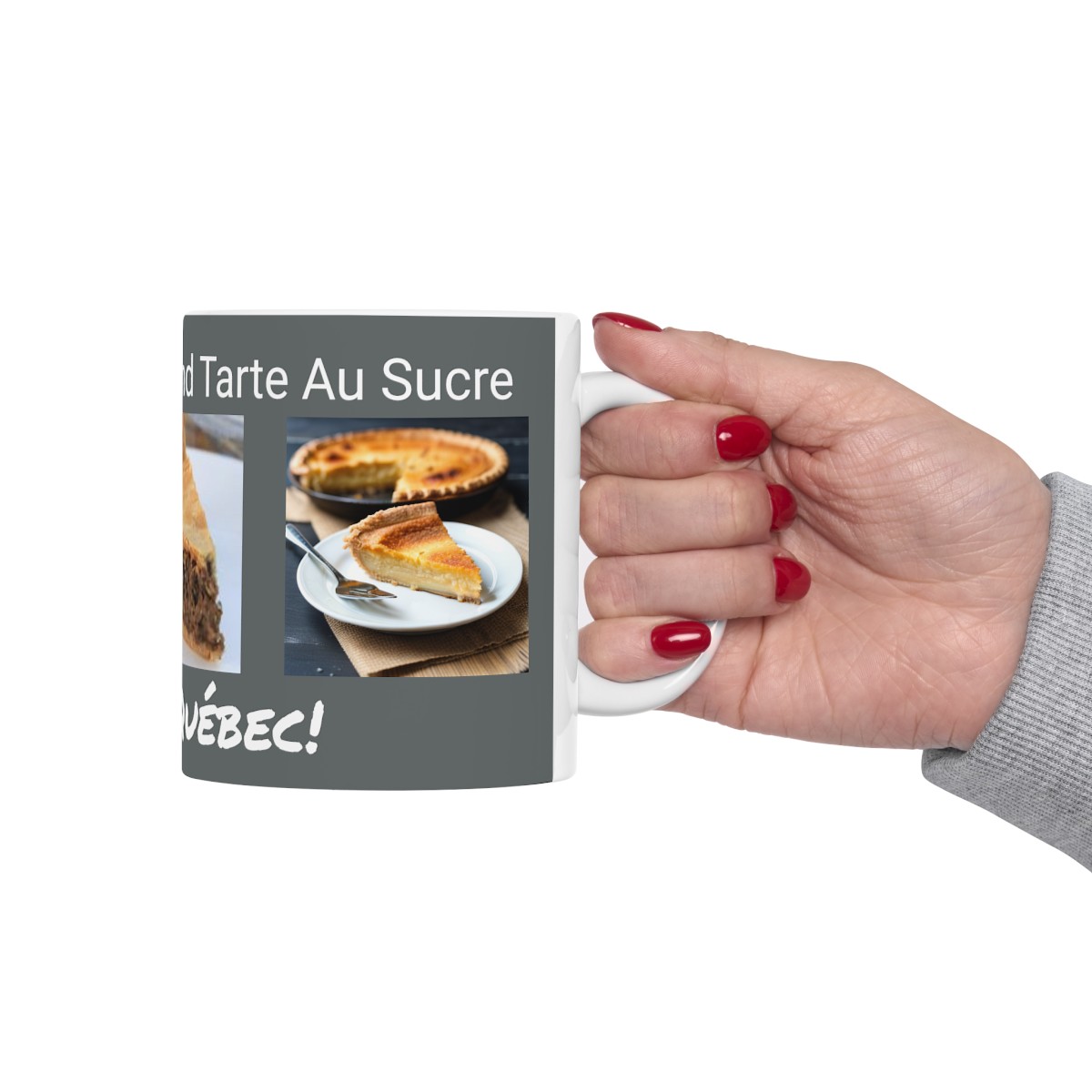 Poutine, Tourtière and Tarte au Sucre - I Love Québec! - Ceramic Mug 11oz product thumbnail image