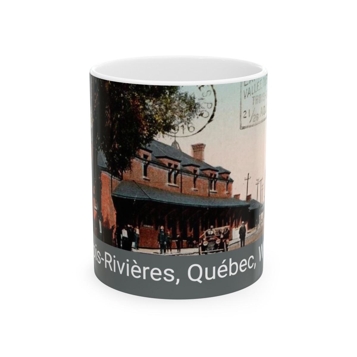 Vintage Postcard Mug - From Trois-Rivières, Québec With Love - Ceramic Mug 11oz Genealogy Genealogist Quebec Canada French Canadian product thumbnail image