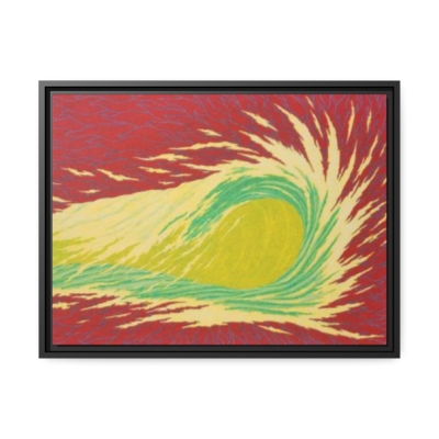 Fire Wave by Francois Miglio - Canvas, Black Frame