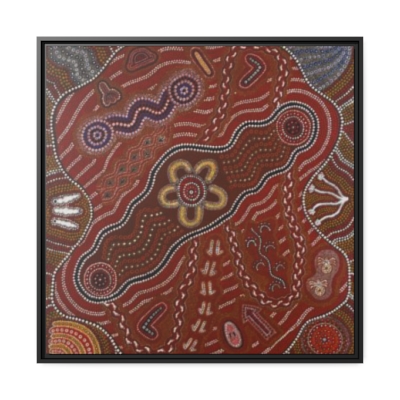 Tribute to Aboriginal Australians by Francois Miglio - Canvas, Black Frame