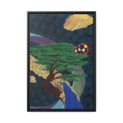 Deep Structures Interior Right Panel by Francois Miglio - Canvas, Black Frame