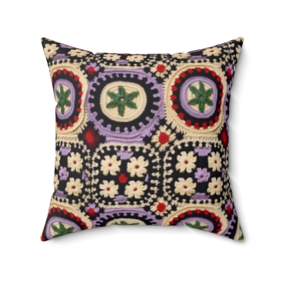 Room Accents Square Pillow | Rare Beauty Crochet-look Trim Collection