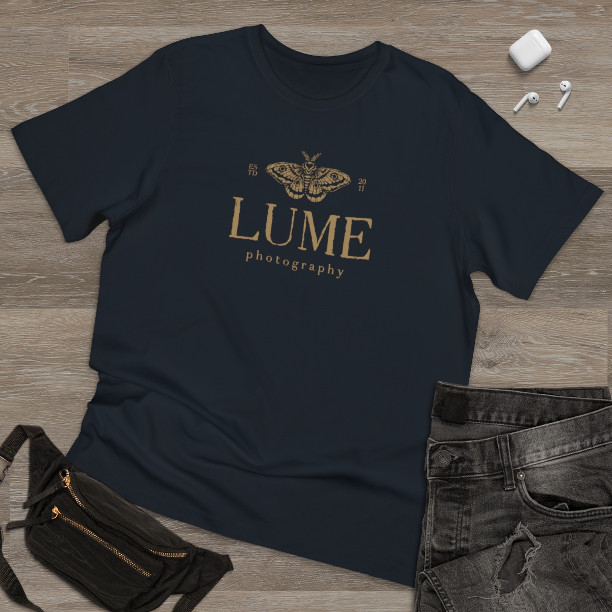 Unisex Deluxe T-shirt - Lume Logo w/ Moth  product thumbnail image