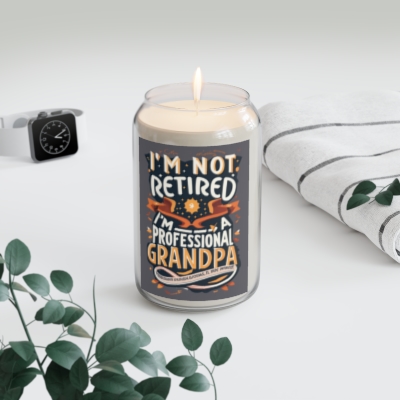 Long-Lasting Natural Soy Candle for the Professional Grandpa | 100% Cotton Wick | Comfort Spice, Sea Breeze, and Vanilla Bean Scents