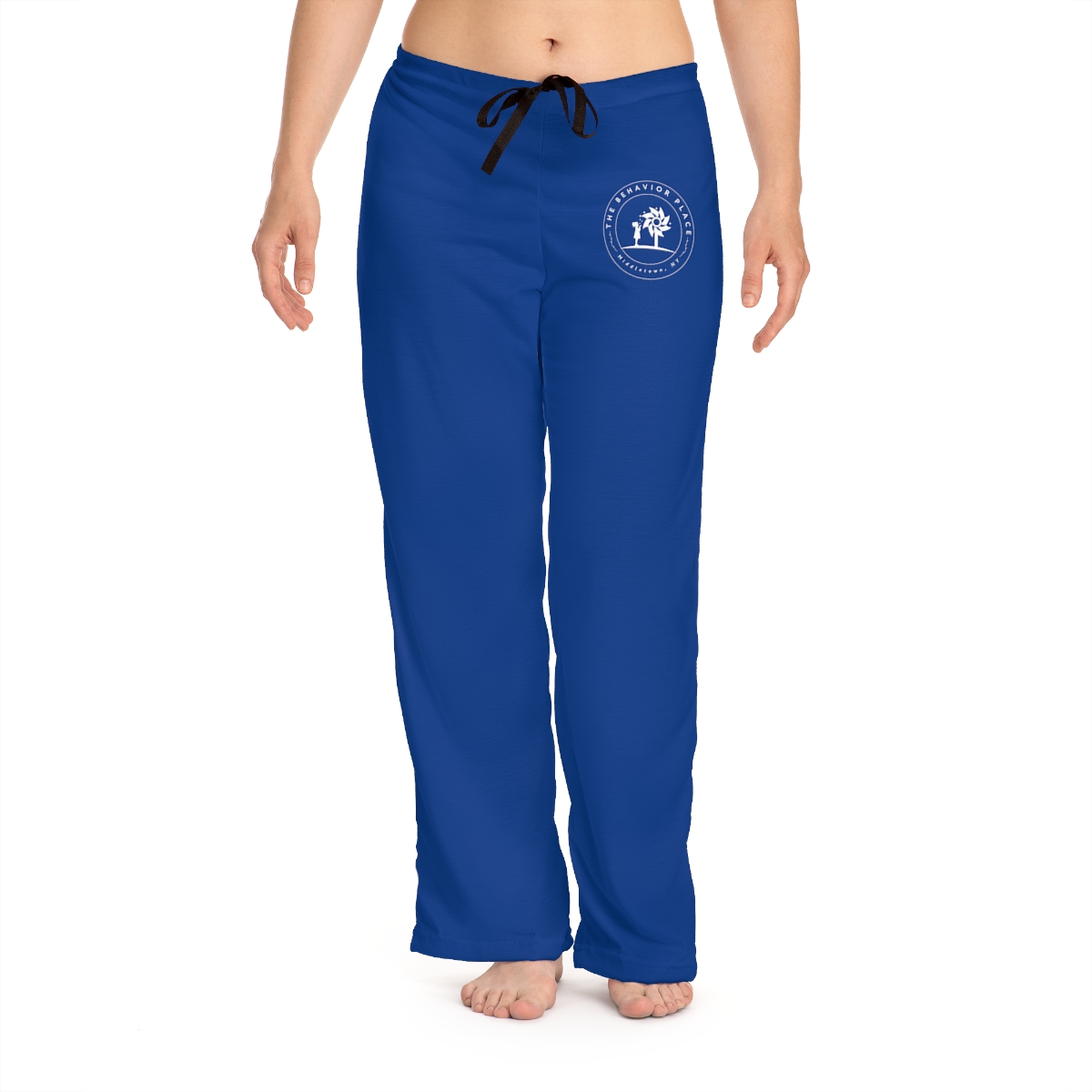 Blue Women's Pajama Pants (AOP) - The Behavior Place logo product thumbnail image