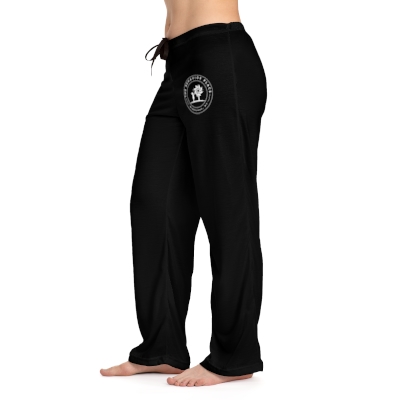 Black Women's Pajama Pants (AOP) - The Behavior Place logo