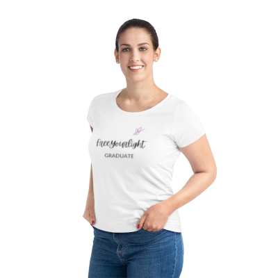Women's Organic Cotton T-Shirt | Free Your Light Graduate (Certified Organic, GOTS, Vegan, Fair Wear)