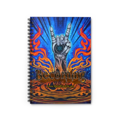 MetalForLife Salute (Blue) Spiral Notebook